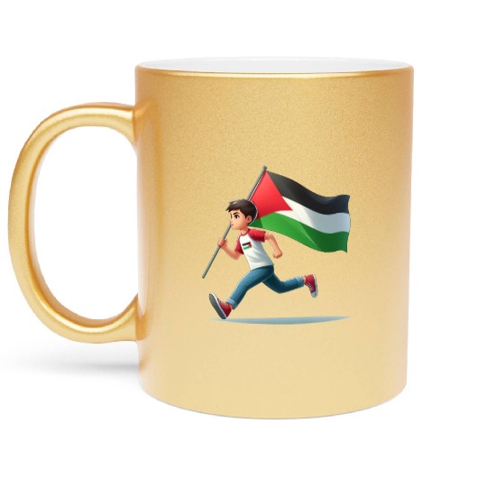 Free Palestine Metallic Mugs