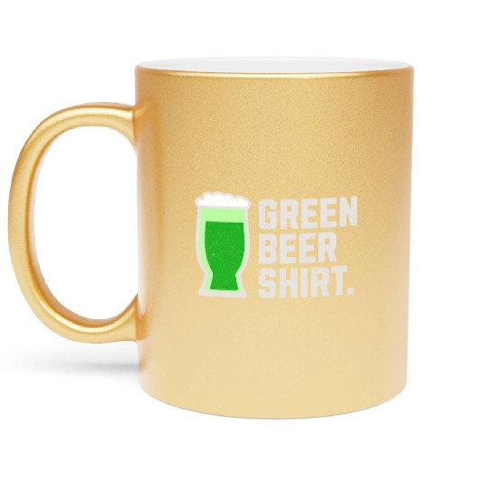 Green Beer Metallic Mugs for St. Patrick's Day