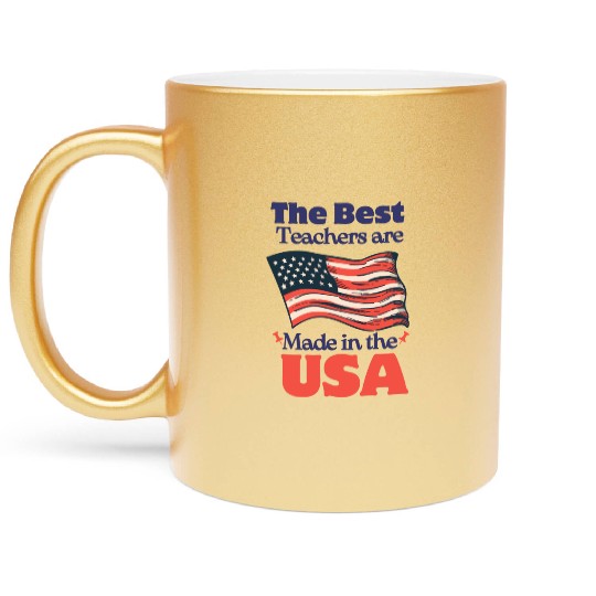 Teacher Appreciation Gift for 4th of July Metallic Mugs