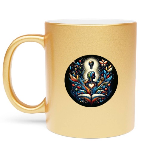 Teacher Power Knowledge & Kindness Inspire Metallic Mugs