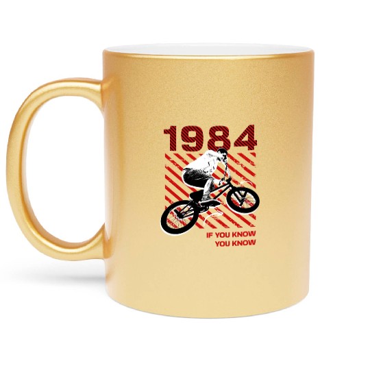 1984 BMX 40th Birthday Metallic Mugs design