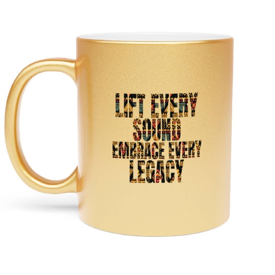 Legacy Embrace: Black History Design Metallic Mugs
