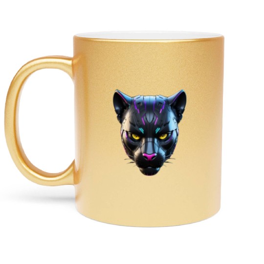 Robot Black Panther Metallic Mugs