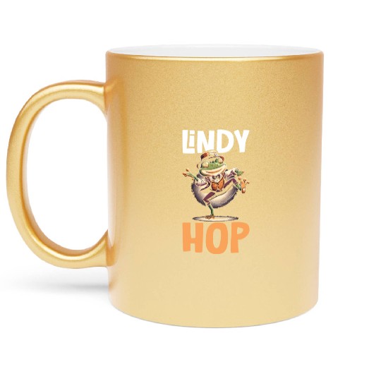 Lindy Hop Dancer Swinging Dancing Swing Dance Metallic Mugs