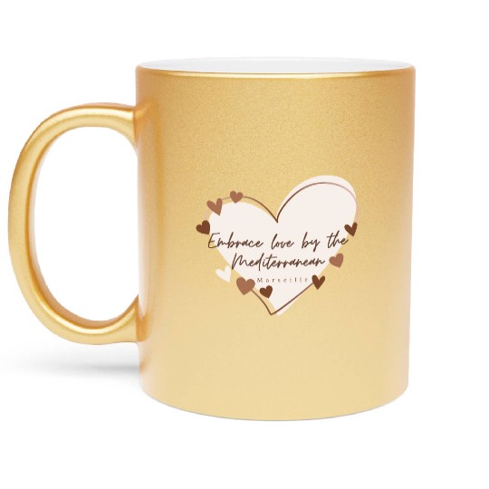 Embrace love by the Mediterranean Metallic Mugs