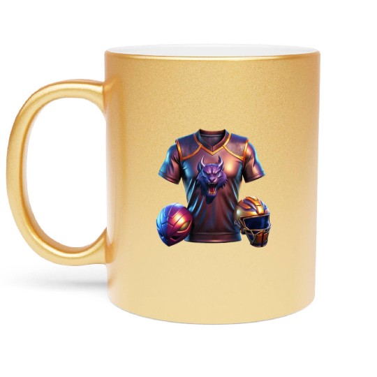 Retro Varsity Vibes College Pride Metallic Mugs