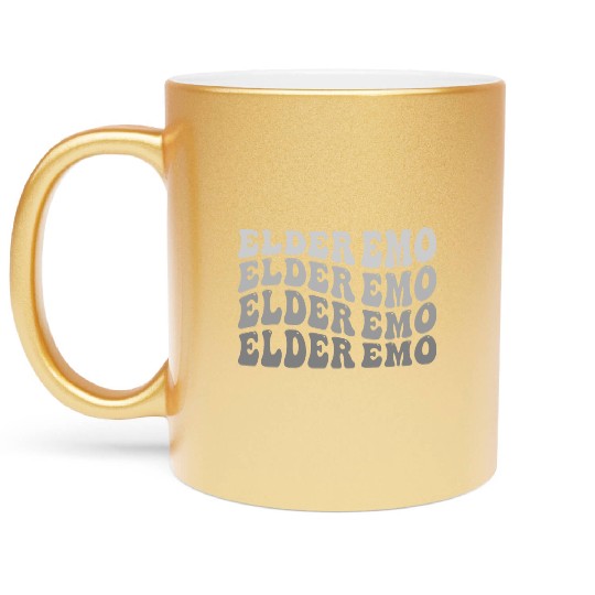 Elder EMO Multi Word Groovy Style Metallic Mugs