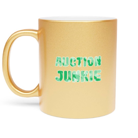 Auction Junkie green camo Metallic Mugs