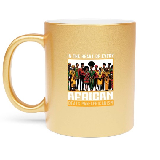 Pan-africanism African American Africa Roots Black Metallic Mugs