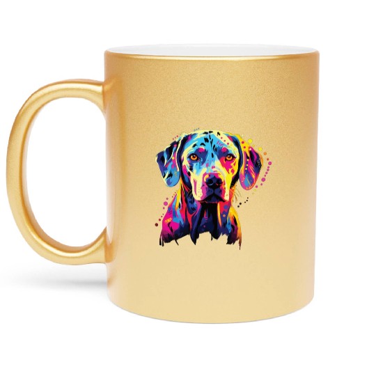 Watercolor Colorful Dalmatian Metallic Mugs
