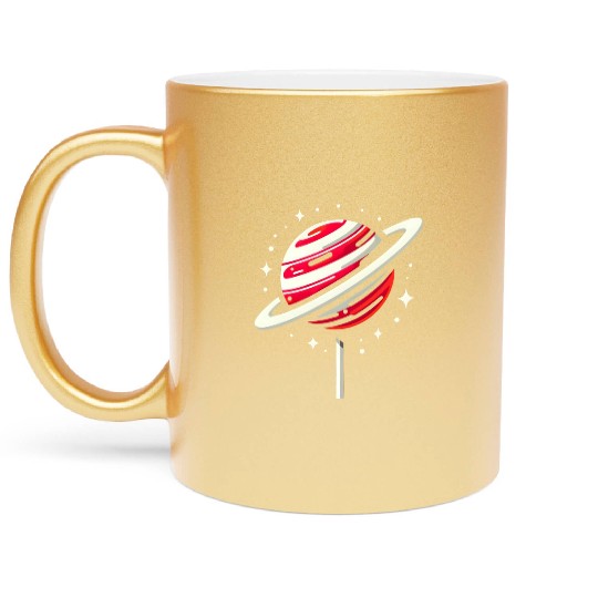 Saturn Planet Lollipop Metallic Mugs