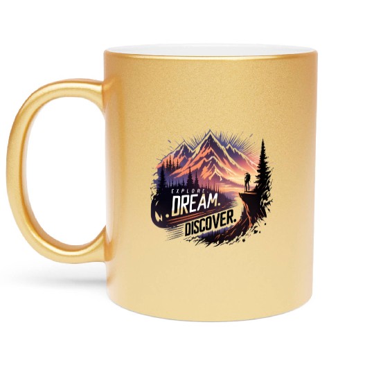 "Horizon Explorer: Embrace the Journey" Metallic Mugs
