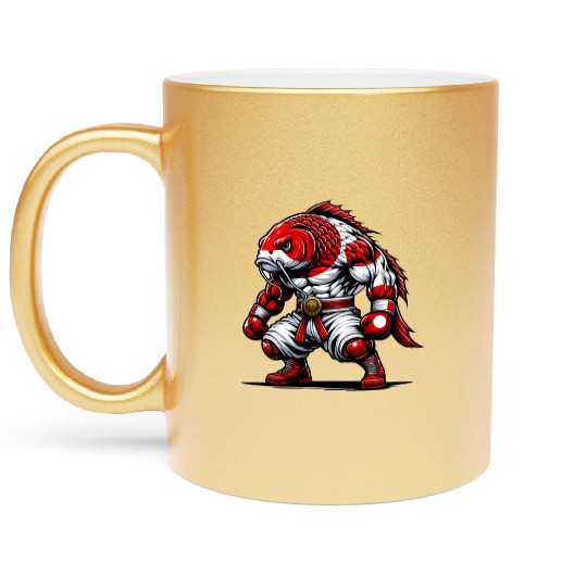 Koi fish national flag of Japan Metallic Mugs