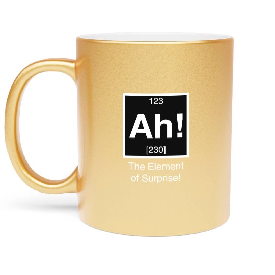Ah The element of surprise Metallic Mugs