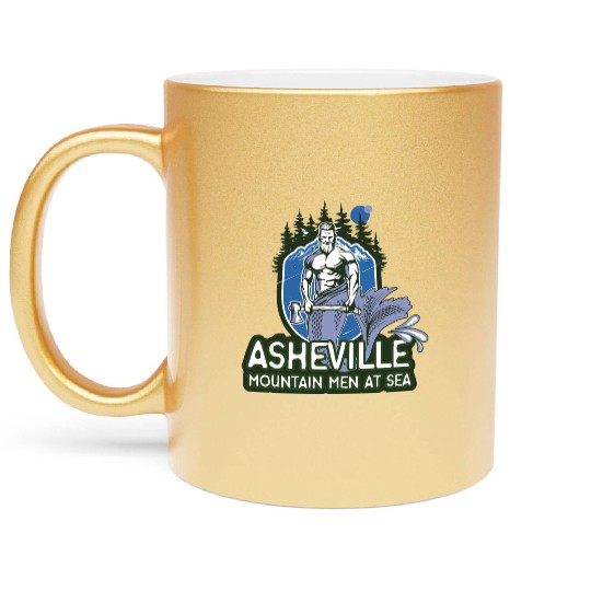Asheville mountain men at sea Metallic Mugs