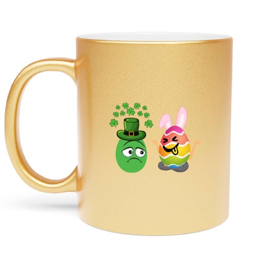 Easter Meets St. Patrick's A Festive Holiday Fusio Metallic Mugs