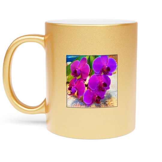 Orchid 2 Metallic Mugs