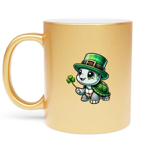 St. Patrick's Turtle Celebration Metallic Mugs