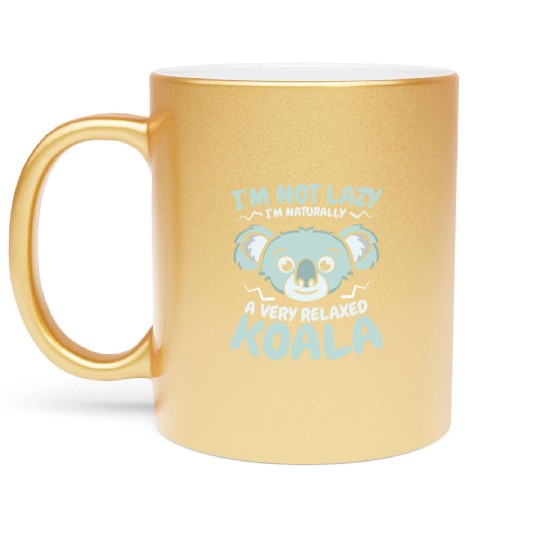 A Very Relaxed Koala Koalabear Phascolarctos Metallic Mugs