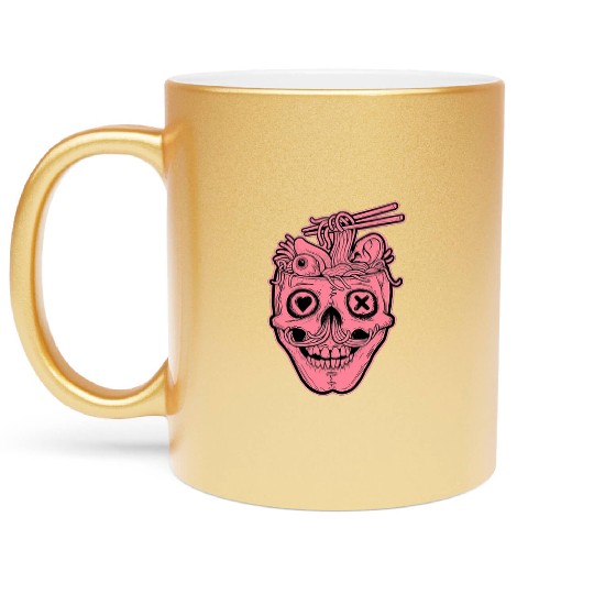 Skull Ramen Metallic Mugs