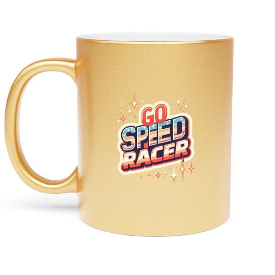 Go speed racer Metallic Mugs