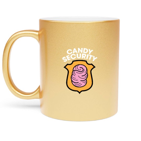 Candy Security Mom Dad Matching Birthday Costume Metallic Mugs