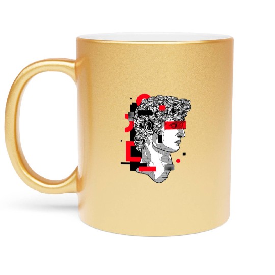 "Mythical Majesty: Greek King Design" Metallic Mugs