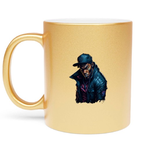 spider with hat Metallic Mugs