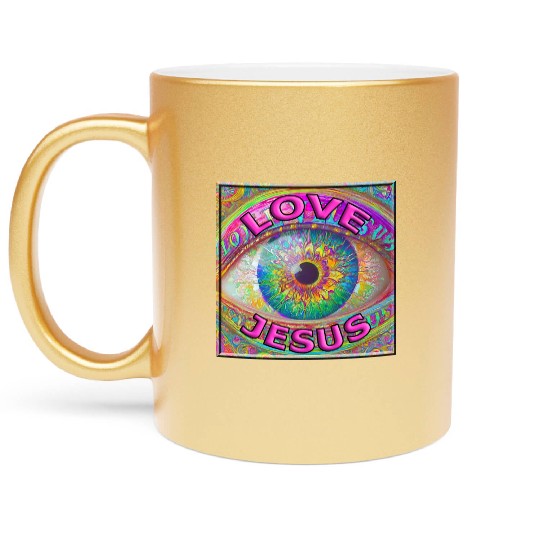 Eye (I) Love Jesus Metallic Mugs