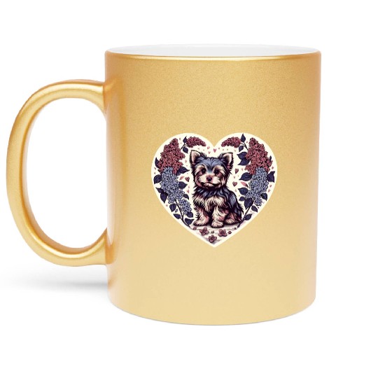 Yorkshire Terrier Metallic Mugs