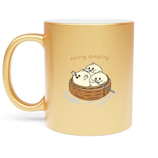 Happy Sailing Dumpling Metallic Mugs