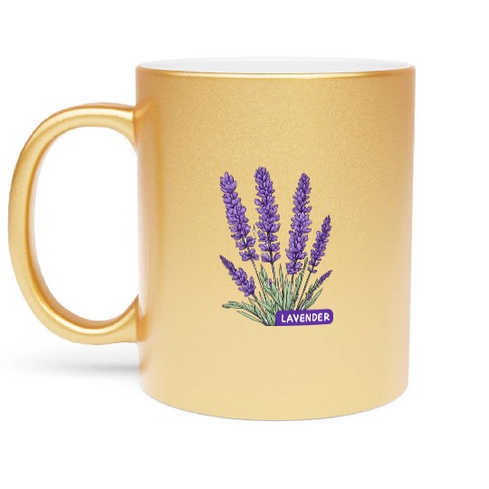Lavender - Pot Label Metallic Mugs