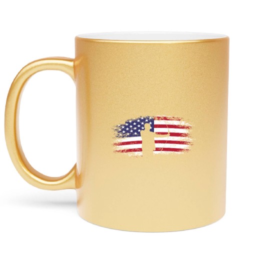 Archery Bow America USA Metallic Mugs