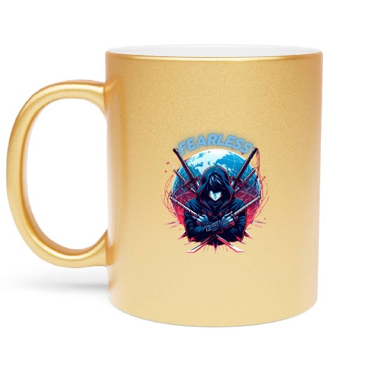 fearless assasin Metallic Mugs
