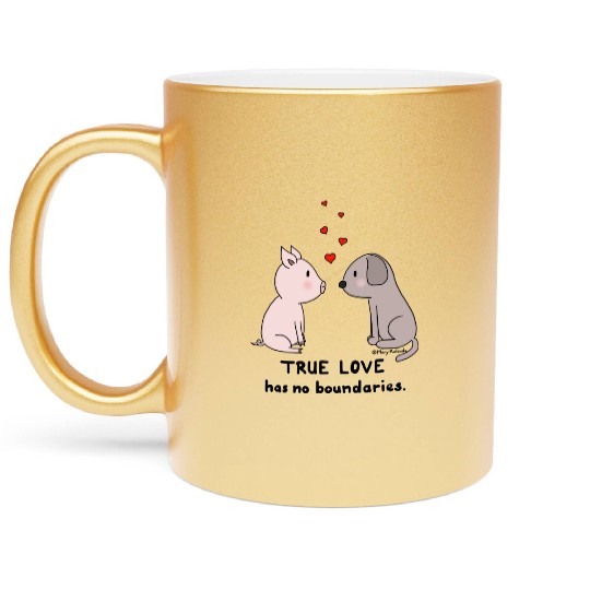 True Love has No Boundaries Metallic Mugs