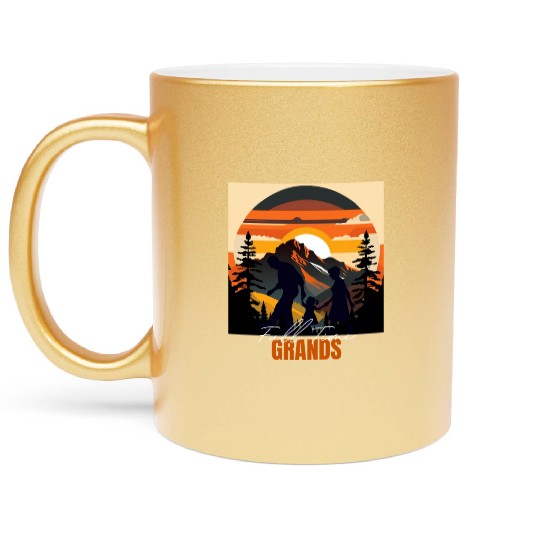 Full time Grands - Funny Grandparents Metallic Mugs