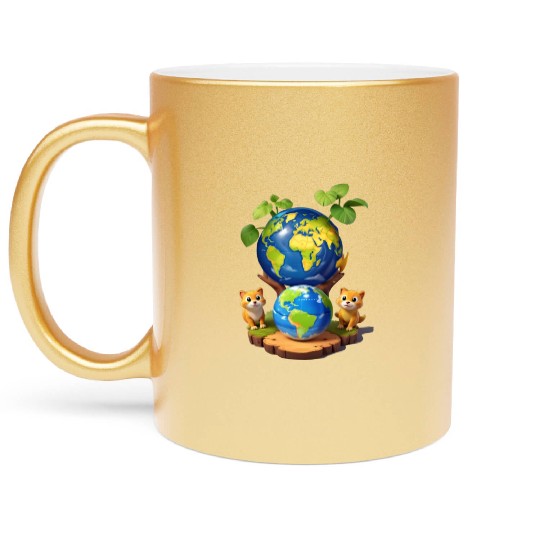 Earth Day Metallic Mugs