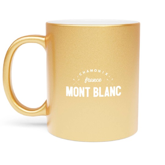 Mont blanc chamonix french alps for men and women Metallic Mugs