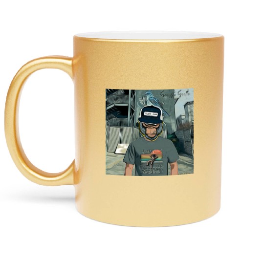 Gangsta Gorilla-Silverback Swanson Gorilla Wear Metallic Mugs