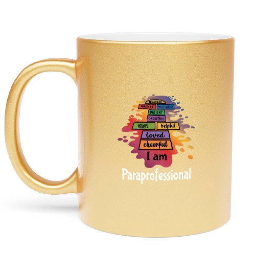 Paraprofessional Teacher Assistant Aide Metallic Mugs