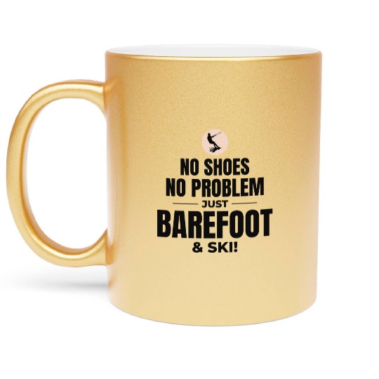 Barefoot Water Skiing Extreme Sports Barefooting Metallic Mugs