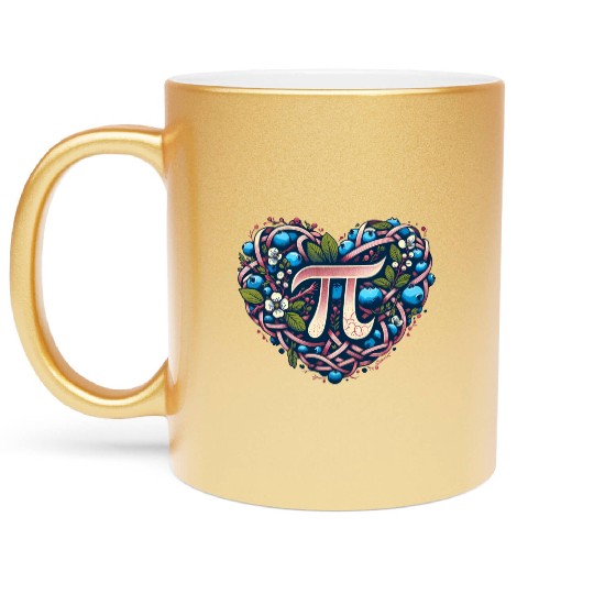 Blueberry Pi Day Metallic Mugs
