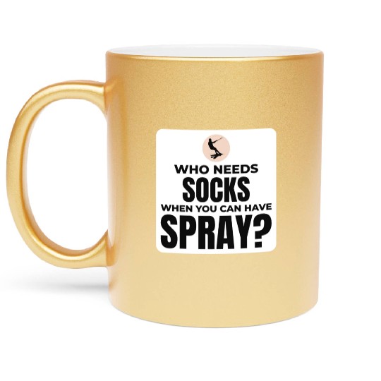 Barefoot Water Skiing Extreme Sports Barefooting Metallic Mugs