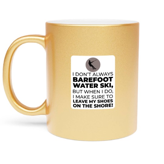 Barefoot Water Skiing Extreme Sports Barefooting Metallic Mugs