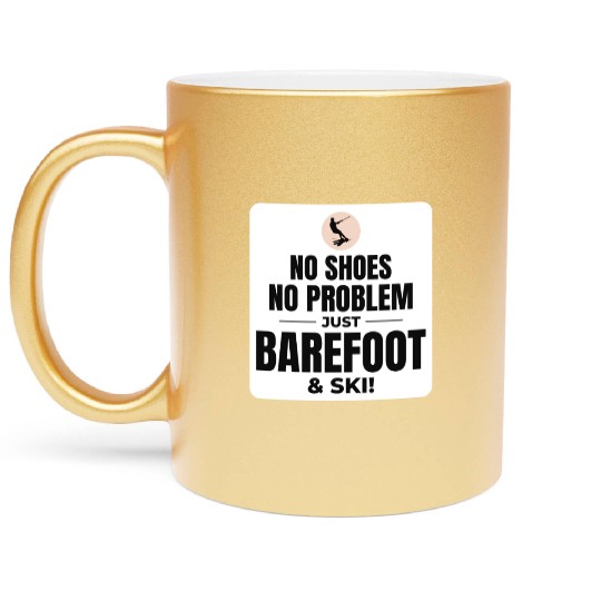 Barefoot Water Skiing Extreme Sports Barefooting Metallic Mugs