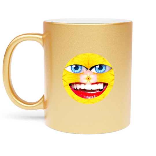 Smile Face Have a Nice Day Promote Happiness Joy Metallic Mugs