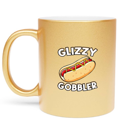 Hot Dog Glizzy Gobbler Number One Gladiator Metallic Mugs