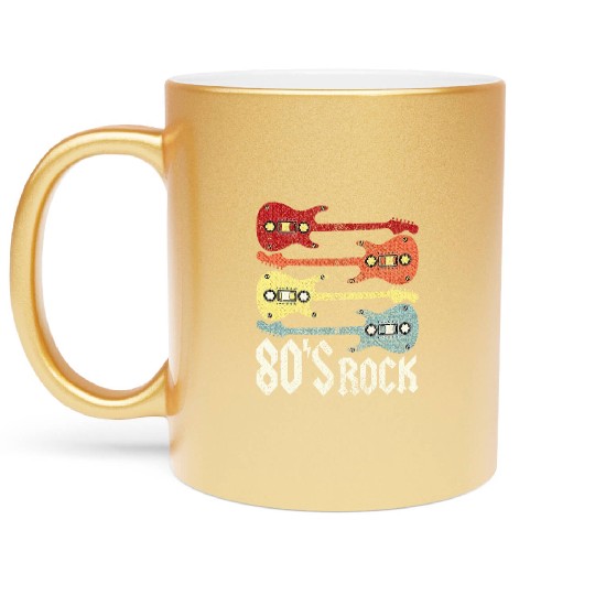 80s Rock Band Guitar Cassette Tape 1980s Metallic Mugs