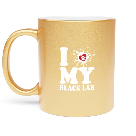 I Love My Black Lab Labrador Retriever Owner Metallic Mugs