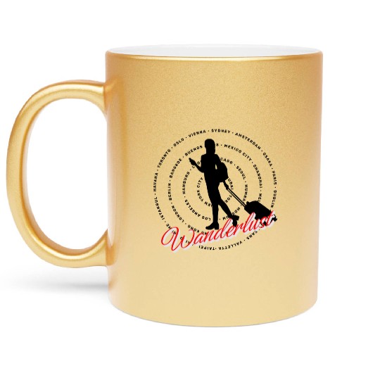 Wanderlust Solo Travel Metallic Mugs